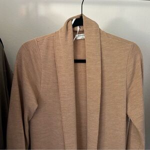 Babaton camel full length cardigan size medium